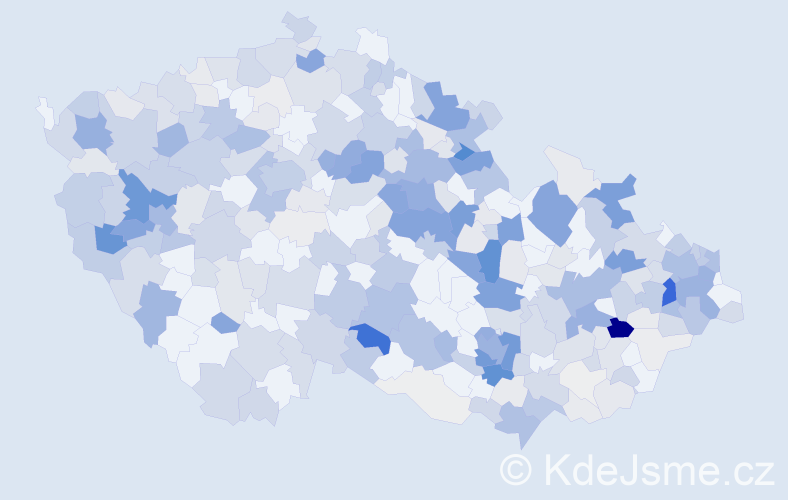 Příjmení: 'Janková', počet výskytů 1268 v celé ČR