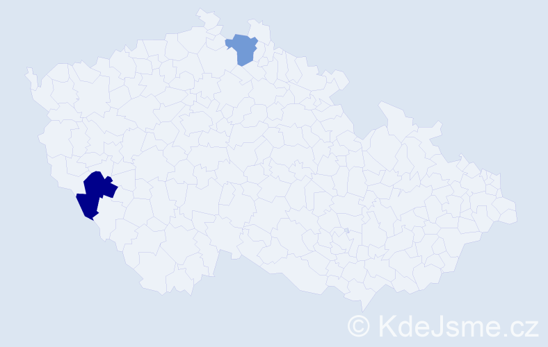 Příjmení: 'Radwan', počet výskytů 5 v celé ČR