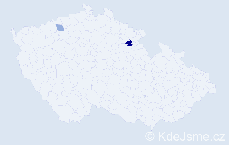 Příjmení: 'Rejchertová', počet výskytů 5 v celé ČR