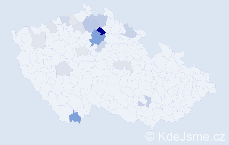Příjmení: 'Badalcová', počet výskytů 44 v celé ČR