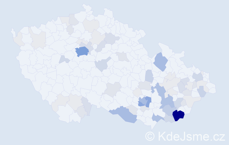 Příjmení: 'Tinková', počet výskytů 244 v celé ČR
