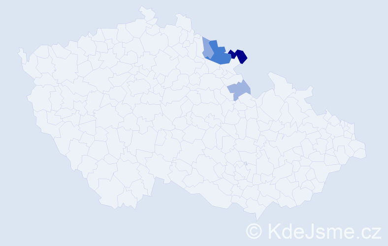 Příjmení: 'Sedralová', počet výskytů 11 v celé ČR