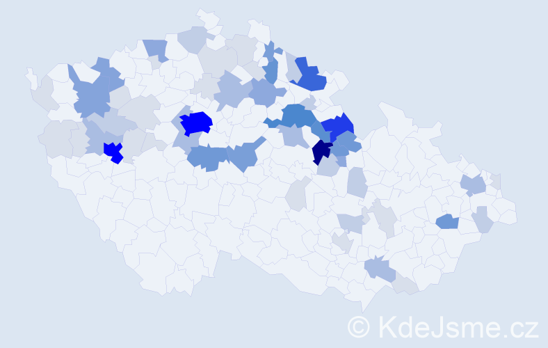 Příjmení: 'Fajfr', počet výskytů 219 v celé ČR
