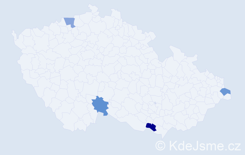 Příjmení: 'Kurňavová', počet výskytů 4 v celé ČR