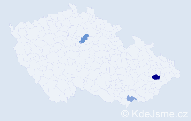 Příjmení: 'Kubanka', počet výskytů 5 v celé ČR