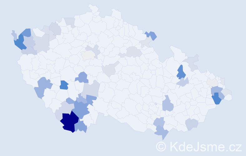 Příjmení: 'Bigasová', počet výskytů 115 v celé ČR