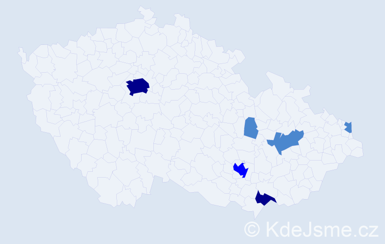 Příjmení: 'Komorná', počet výskytů 11 v celé ČR