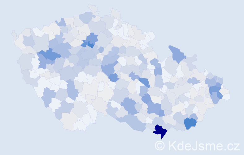 Příjmení: 'Uhrová', počet výskytů 2048 v celé ČR