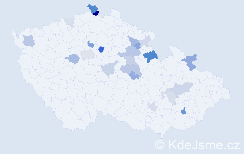 Příjmení: 'Netuka', počet výskytů 52 v celé ČR