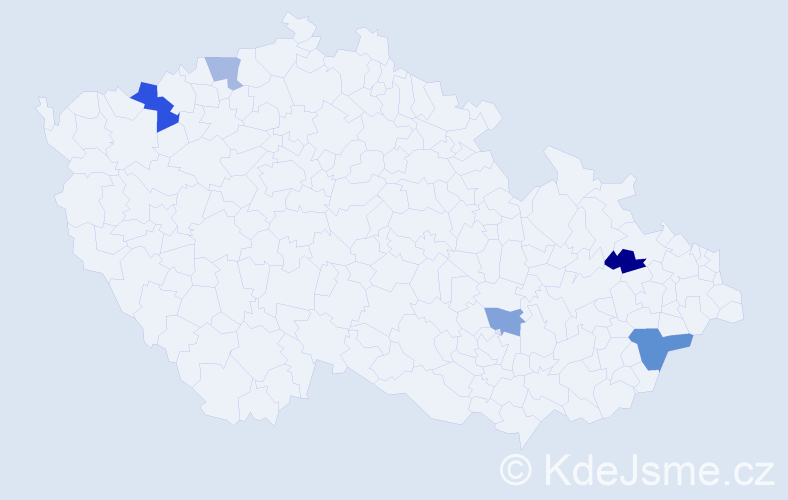 Příjmení: 'Zettelmannová', počet výskytů 7 v celé ČR