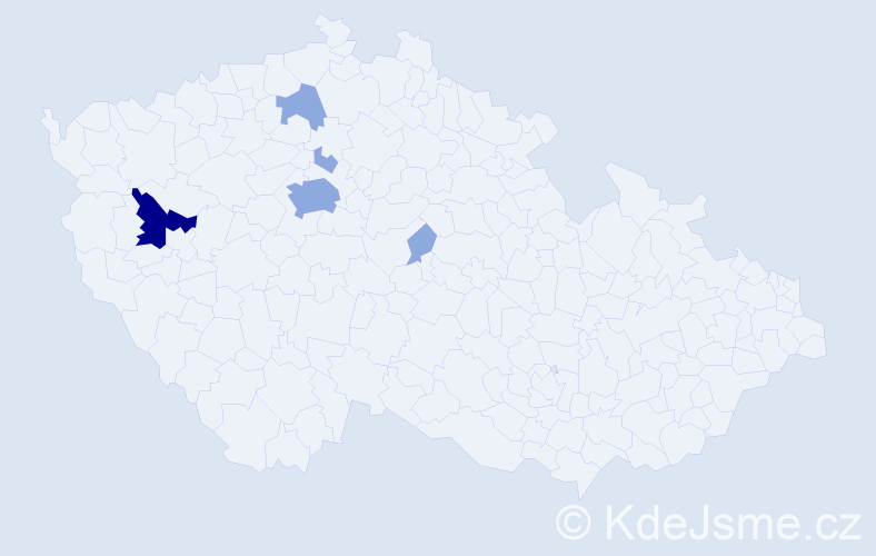 Příjmení: 'Verbičová', počet výskytů 10 v celé ČR