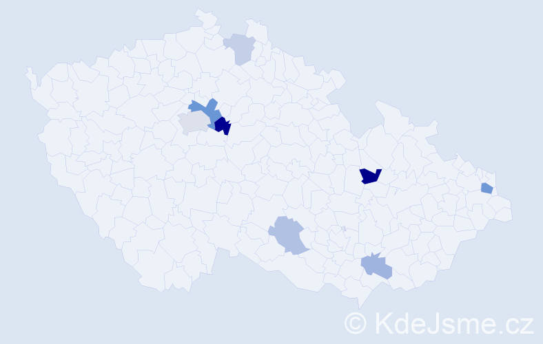 Příjmení: 'Bátora', počet výskytů 16 v celé ČR