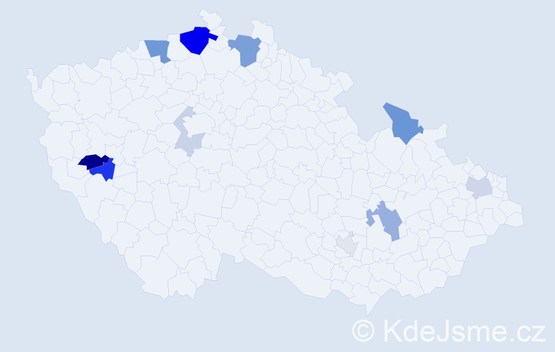 Příjmení: 'Bacová', počet výskytů 29 v celé ČR