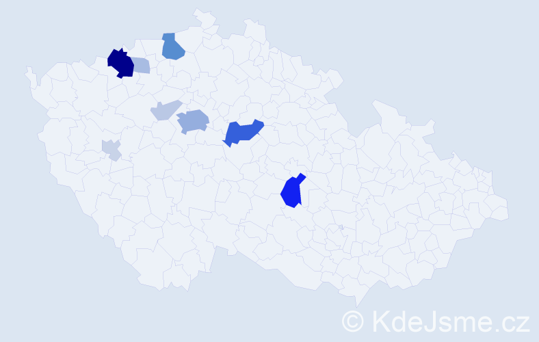 Příjmení: 'Höfner', počet výskytů 33 v celé ČR