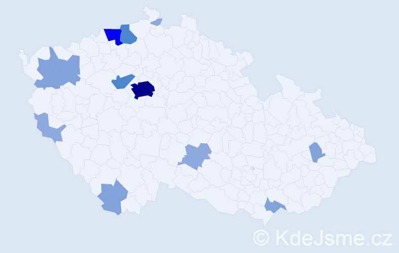 Příjmení: 'Mühlbauer', počet výskytů 37 v celé ČR
