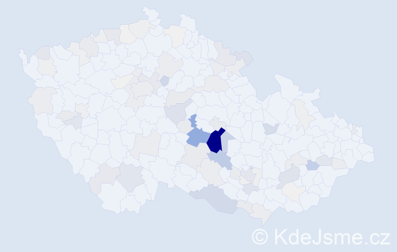 Příjmení: 'Rosecký', počet výskytů 327 v celé ČR