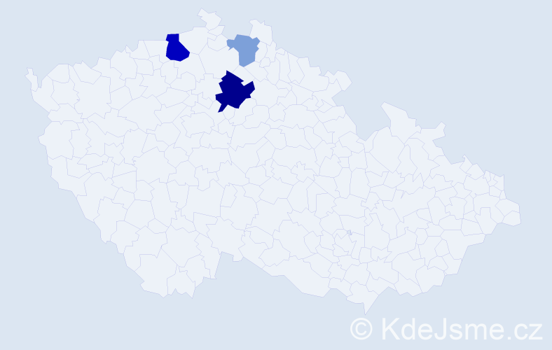 Příjmení: 'Pocsová', počet výskytů 7 v celé ČR