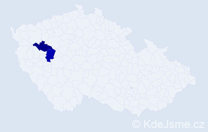 Příjmení: 'Fujtáš', počet výskytů 3 v celé ČR