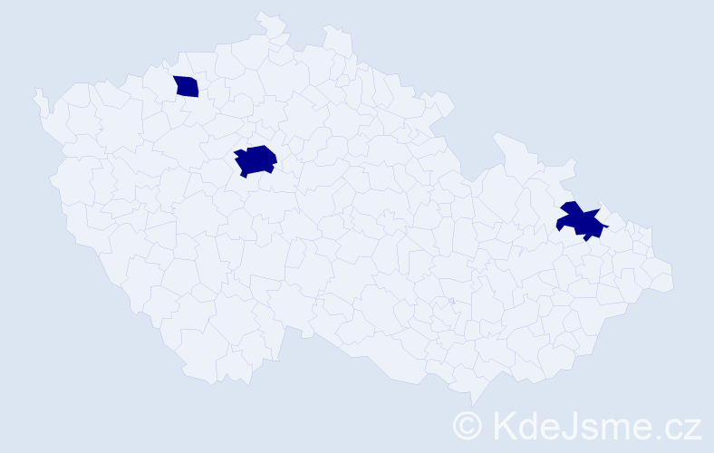 Příjmení: 'Friesen', počet výskytů 3 v celé ČR