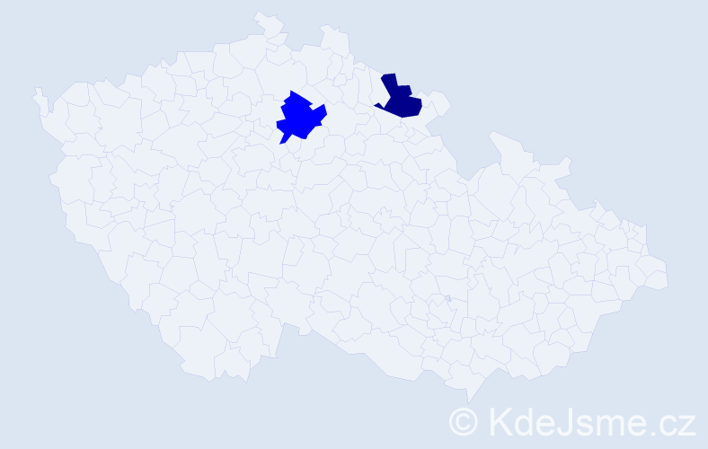 Příjmení: 'Pruditschová', počet výskytů 3 v celé ČR