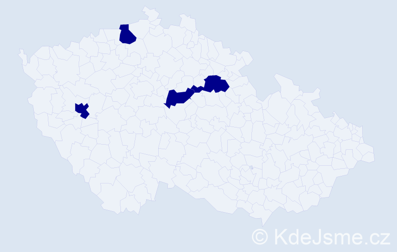 Příjmení: 'Pererva', počet výskytů 4 v celé ČR