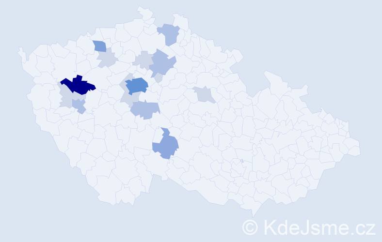 Příjmení: 'Bartásková', počet výskytů 42 v celé ČR