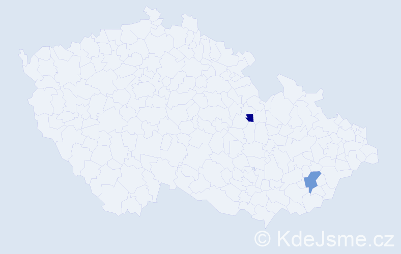 Příjmení: 'Klácel', počet výskytů 5 v celé ČR