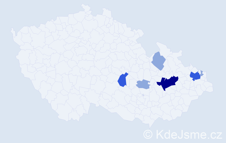 Příjmení: 'Bajorek', počet výskytů 14 v celé ČR