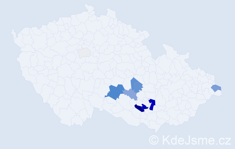 Příjmení: 'Ruschka', počet výskytů 21 v celé ČR