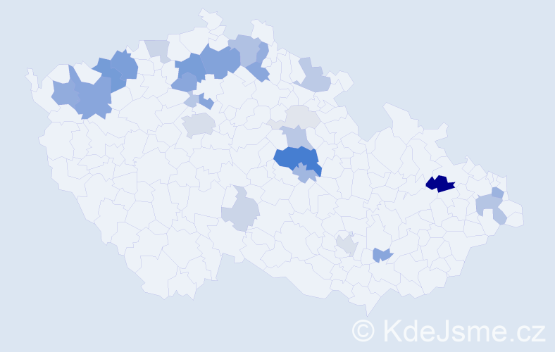 Příjmení: 'Zubko', počet výskytů 89 v celé ČR