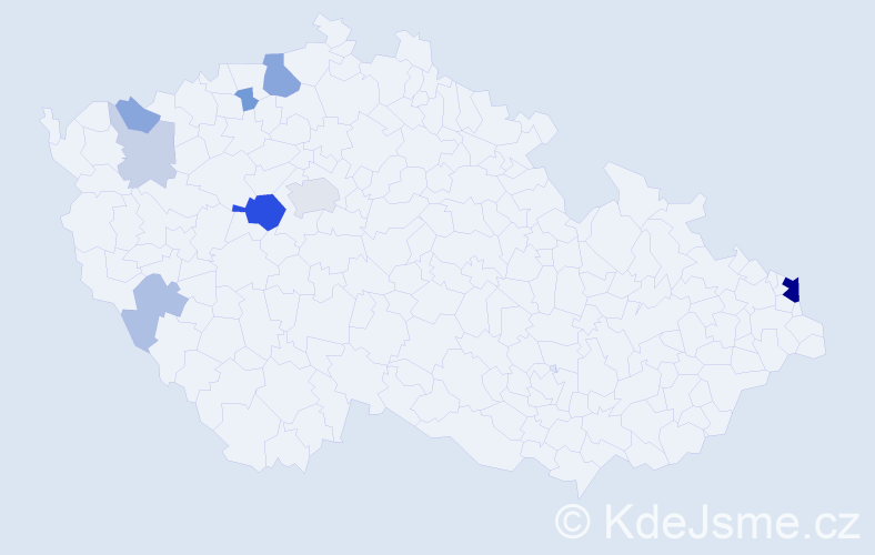 Příjmení: 'Pelecháčová', počet výskytů 25 v celé ČR