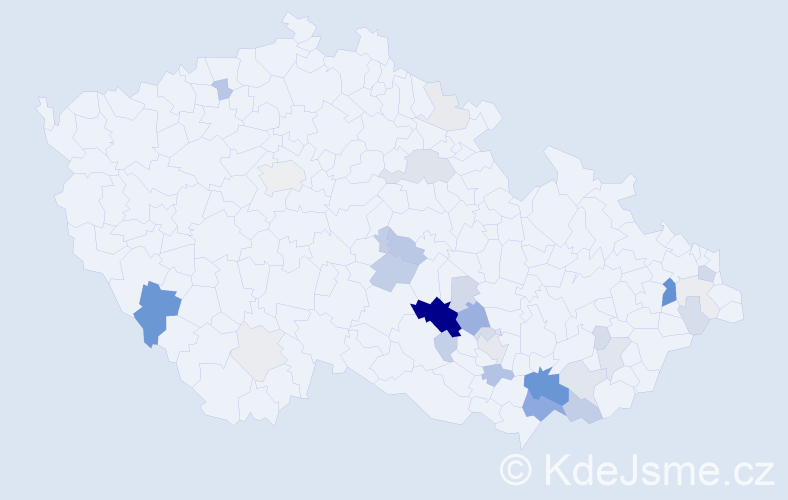 Příjmení: 'Lunda', počet výskytů 118 v celé ČR