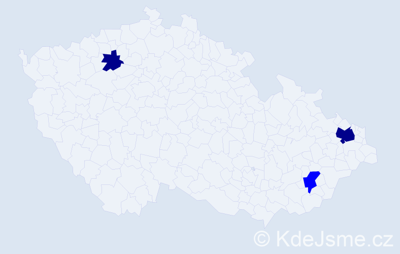 Příjmení: 'Zimpelová', počet výskytů 5 v celé ČR