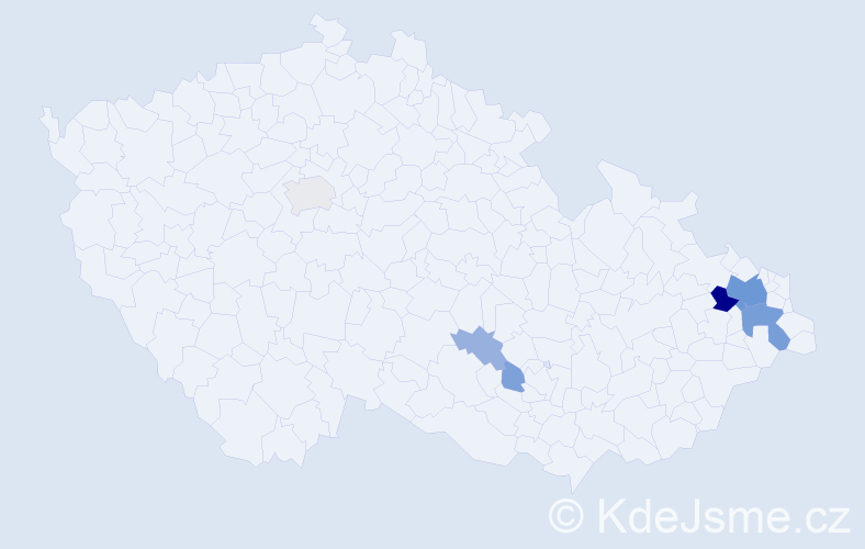 Příjmení: 'Nebel', počet výskytů 23 v celé ČR