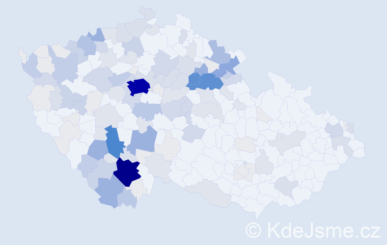 Příjmení: 'Vlášek', počet výskytů 514 v celé ČR