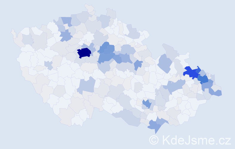 Příjmení: 'Kurková', počet výskytů 1154 v celé ČR