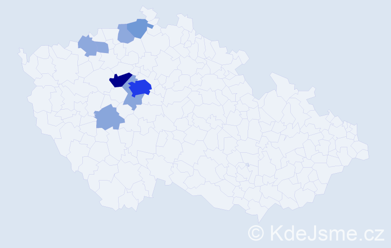 Příjmení: 'Evanová', počet výskytů 25 v celé ČR