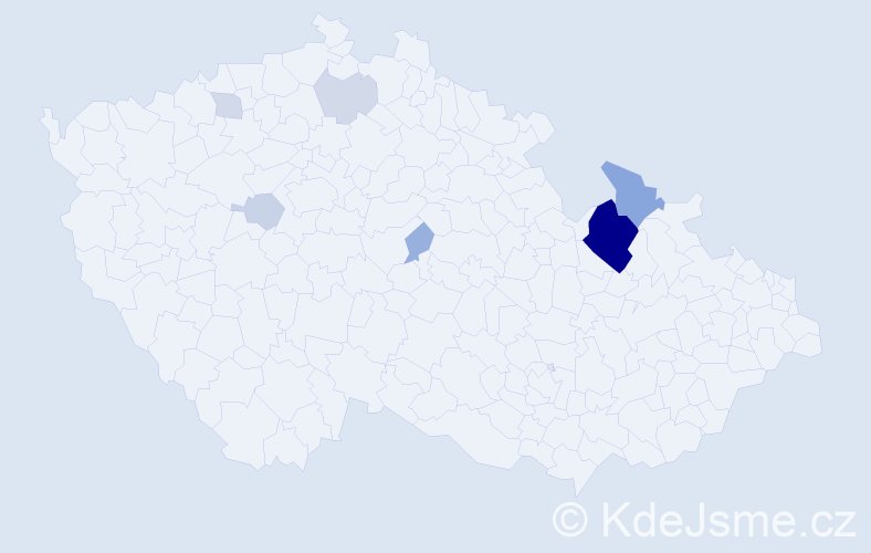 Příjmení: 'Lindemann', počet výskytů 21 v celé ČR