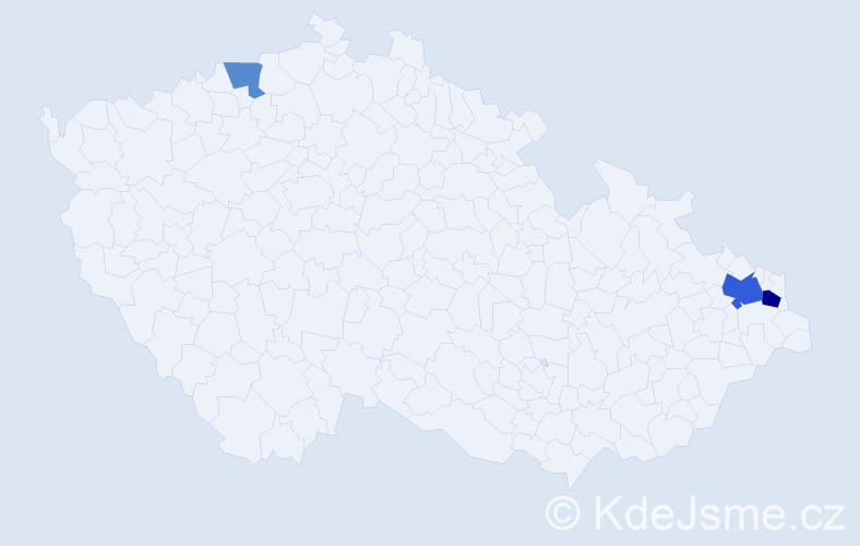 Příjmení: 'Textoris', počet výskytů 6 v celé ČR