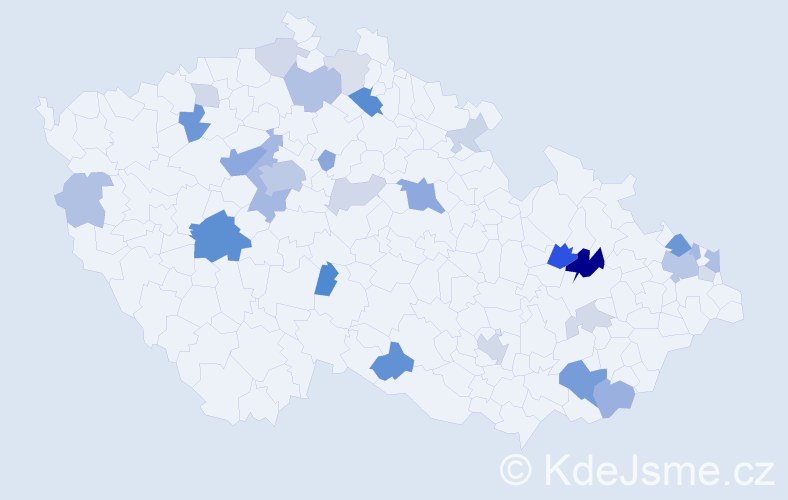 Příjmení: 'Bakošová', počet výskytů 81 v celé ČR