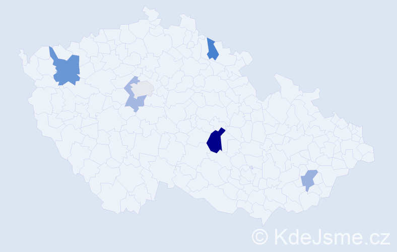 Příjmení: 'Leach', počet výskytů 9 v celé ČR