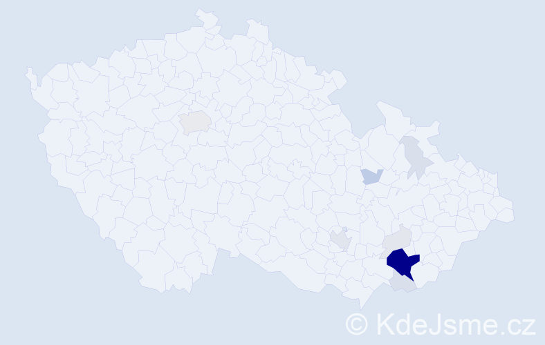 Příjmení: 'Běhávka', počet výskytů 55 v celé ČR