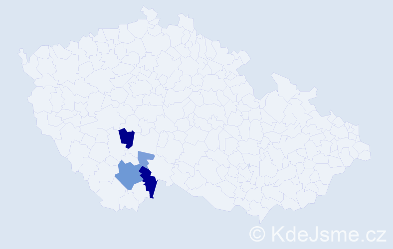 Příjmení: 'Kroutl', počet výskytů 14 v celé ČR