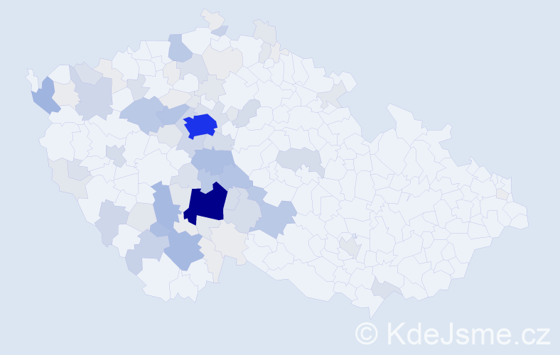 Příjmení: 'Svatek', počet výskytů 342 v celé ČR