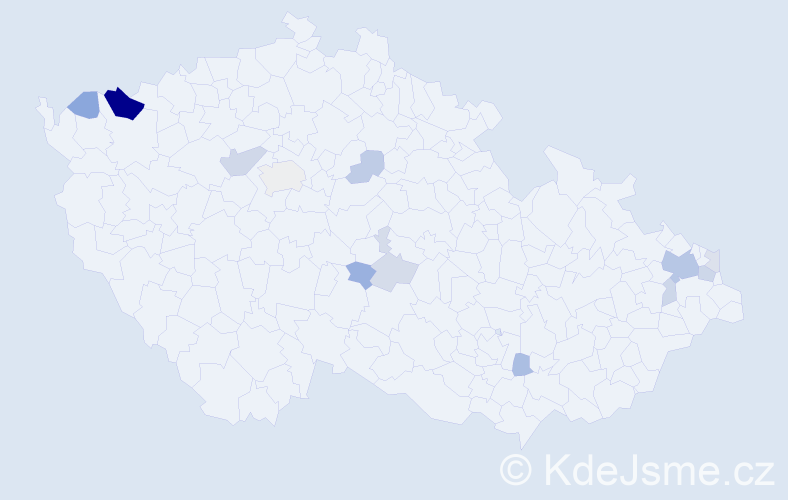 Příjmení: 'Kocifajová', počet výskytů 31 v celé ČR