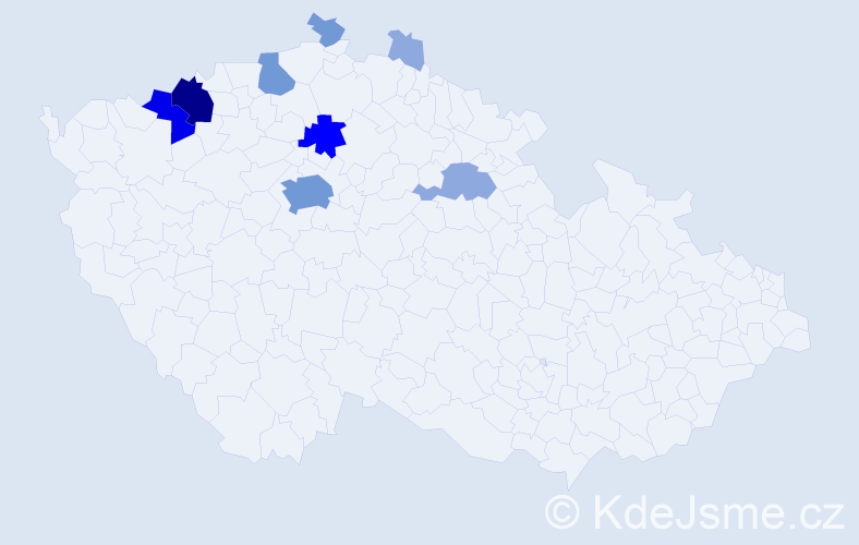 Příjmení: 'Bohová', počet výskytů 23 v celé ČR
