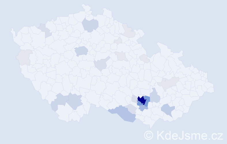 Příjmení: 'Sapák', počet výskytů 97 v celé ČR