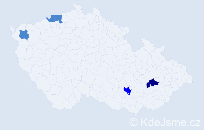 Příjmení: 'Trucálek', počet výskytů 8 v celé ČR