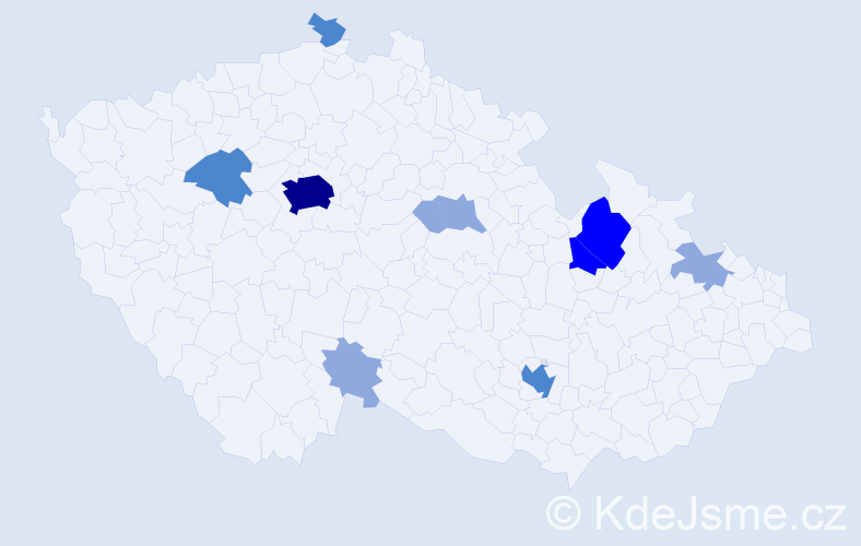 Příjmení: 'Titzlová', počet výskytů 23 v celé ČR