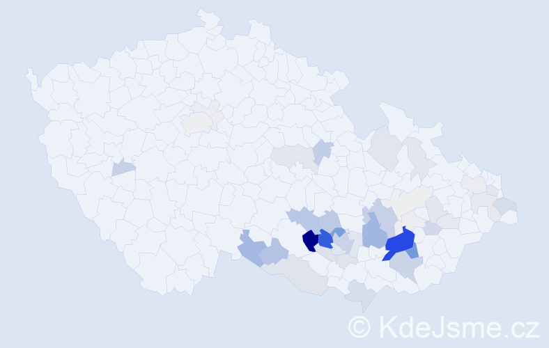 Příjmení: 'Strašák', počet výskytů 179 v celé ČR